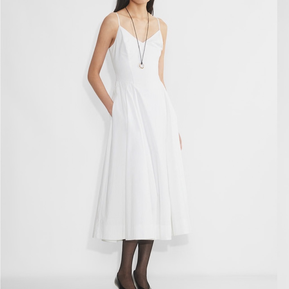 Aritzia white poplin dress